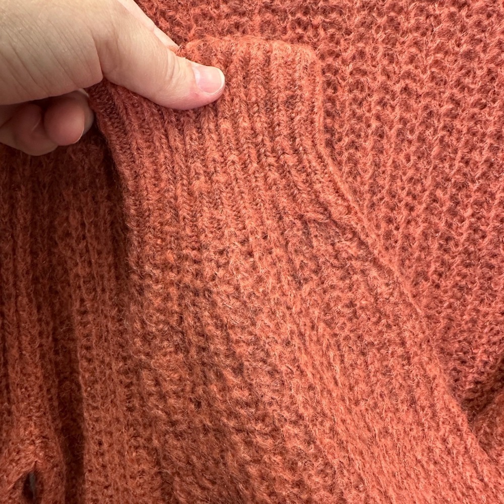 ALLSAINTS Renne Short Jumper Pink Textured Knit Sweater Medium Mohair Blend - Picture 6 of 8